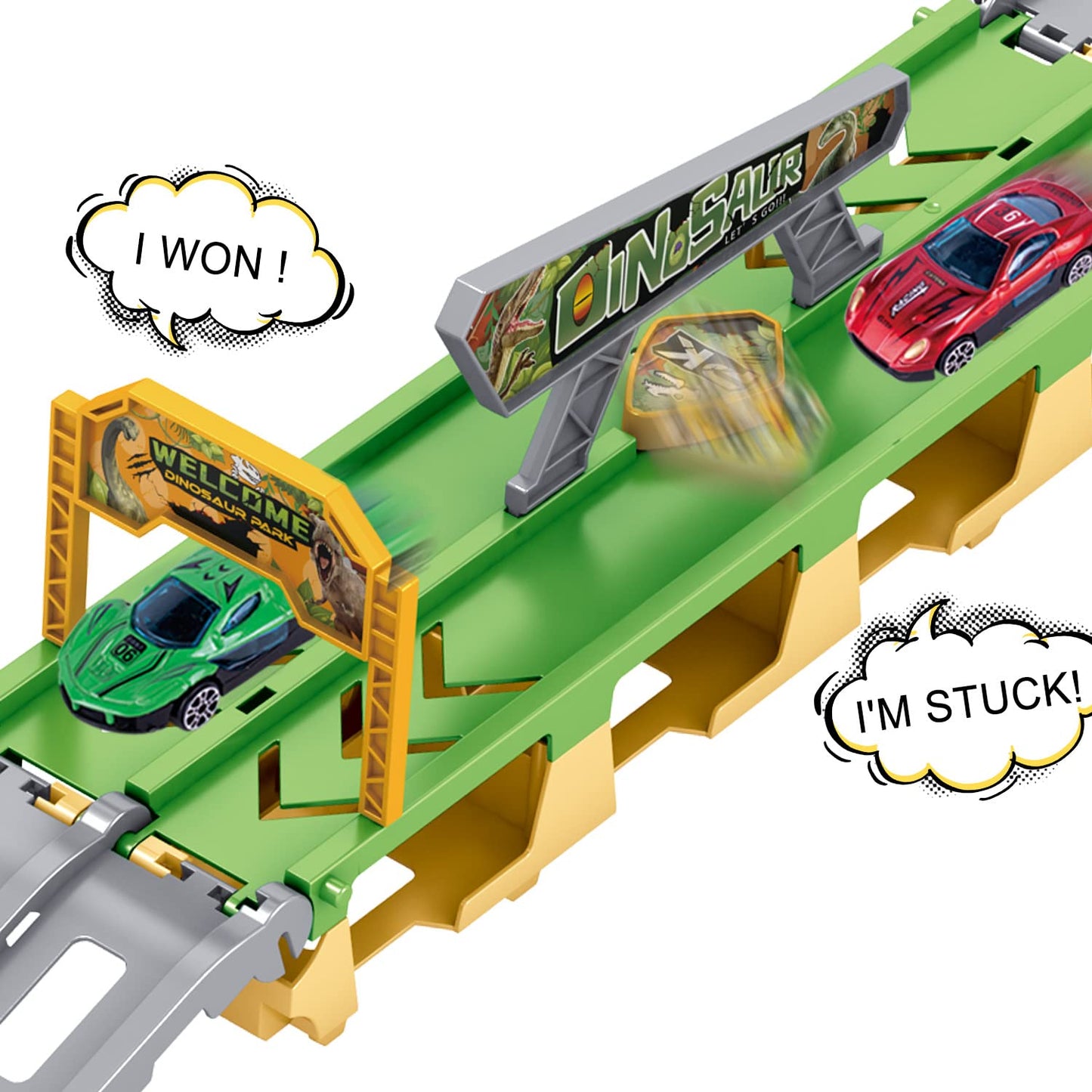BAKAM Race Tracks Set for Kids Ages 3-5