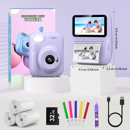 Kids Instant Print Camera for Ages 3-12