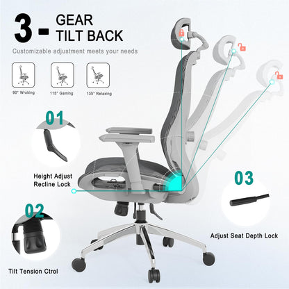 Ergonomic Big and Tall Office Chair with Support