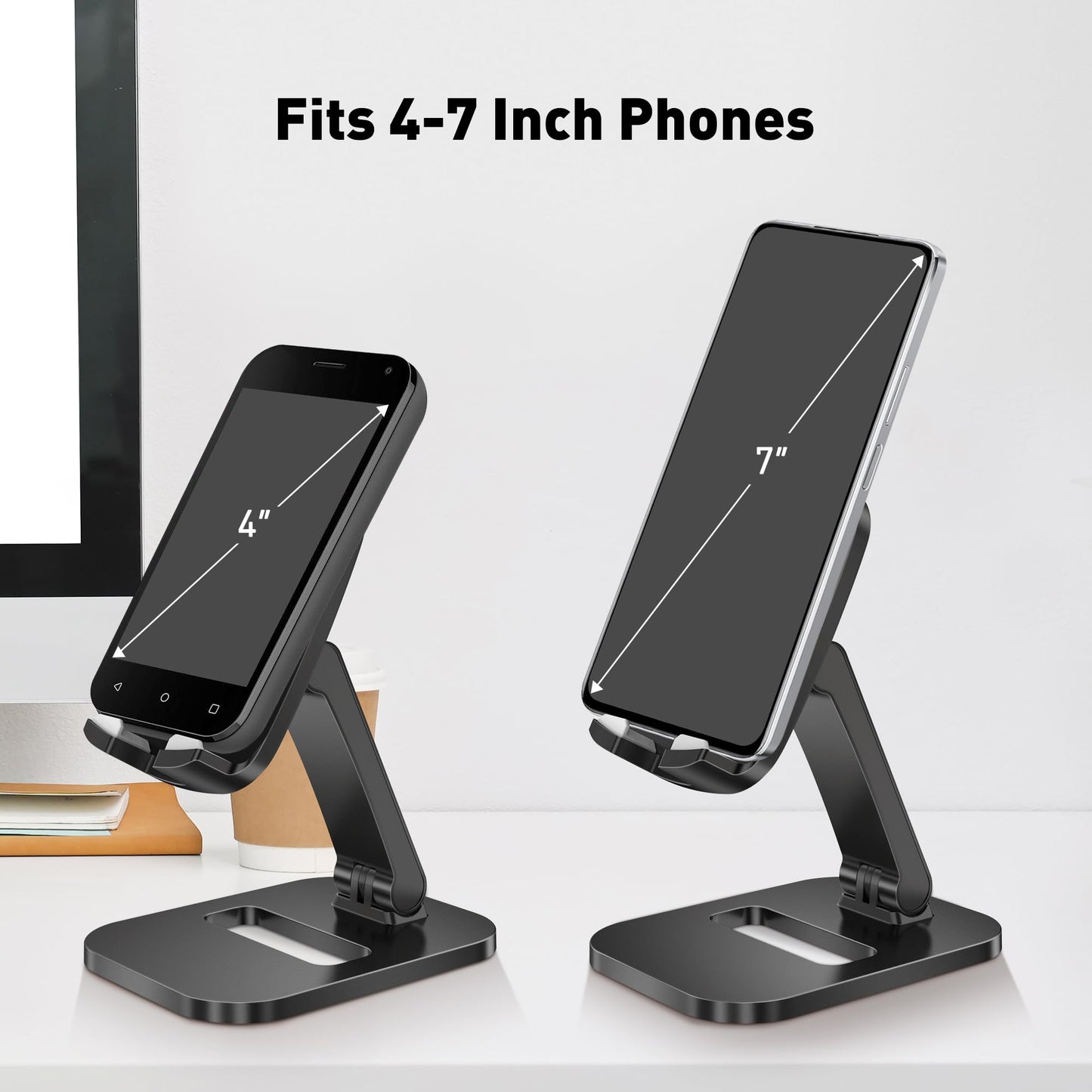 Adjustable Phone Stand for Desk - Foldable Holder