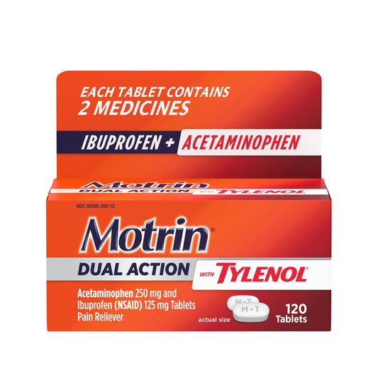 Motrin Pain Reliever with Ibuprofen & Acetaminophen