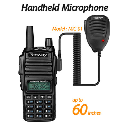 Ham Radio Walkie Talkie UV-82 Pro Dual Band Two Way Radio with Ham Radio Handheld Speaker Mic and Antenna 2Pack and One USB Programming Cable