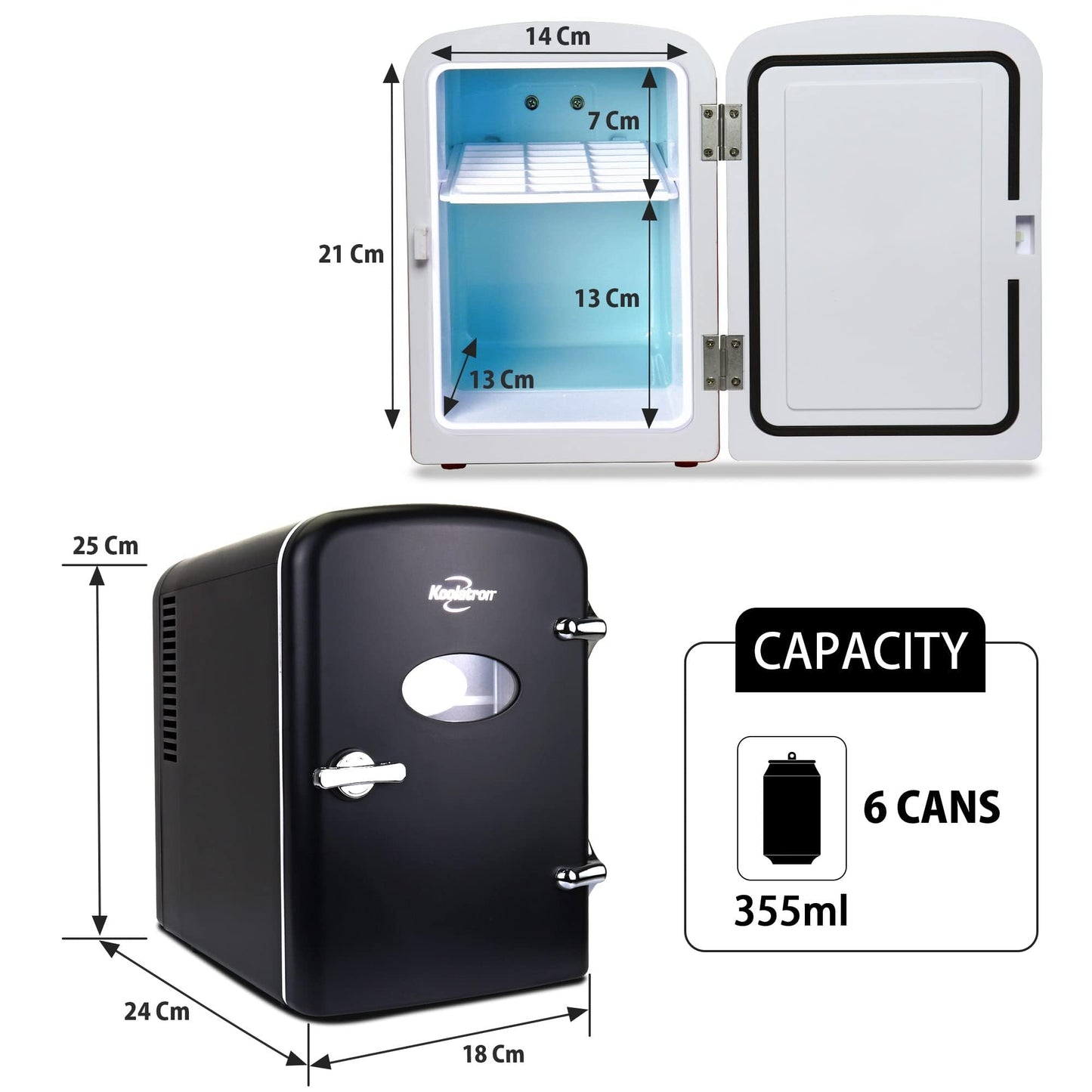 Koolatron Mini Fridge for Drinks and Skincare