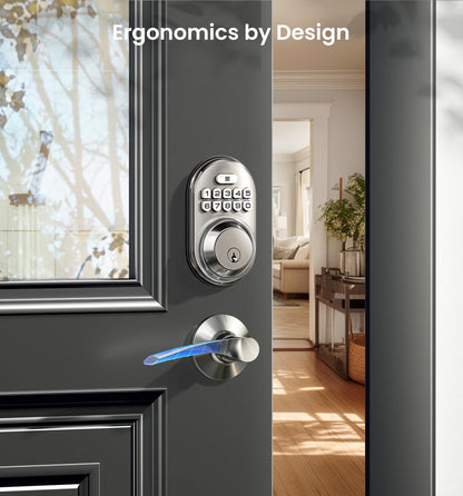 Keyless Entry Door Lock with Lever Handles