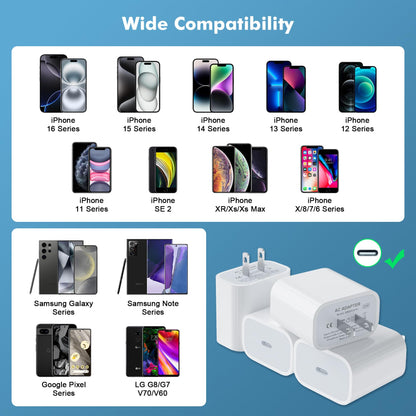 20W USB-C Wall Charger for Phone and Tablet