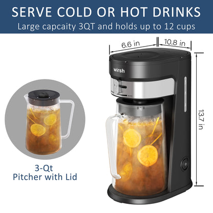 wirsh Iced Tea and Coffee Maker with Pitcher