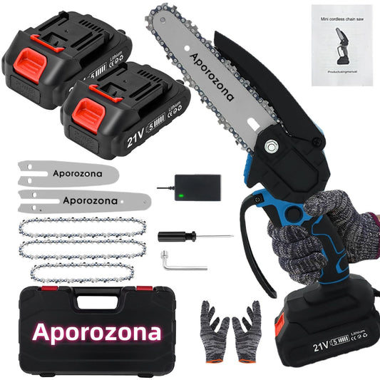Aporozona 2-in-1 Mini Cordless Chainsaw Set