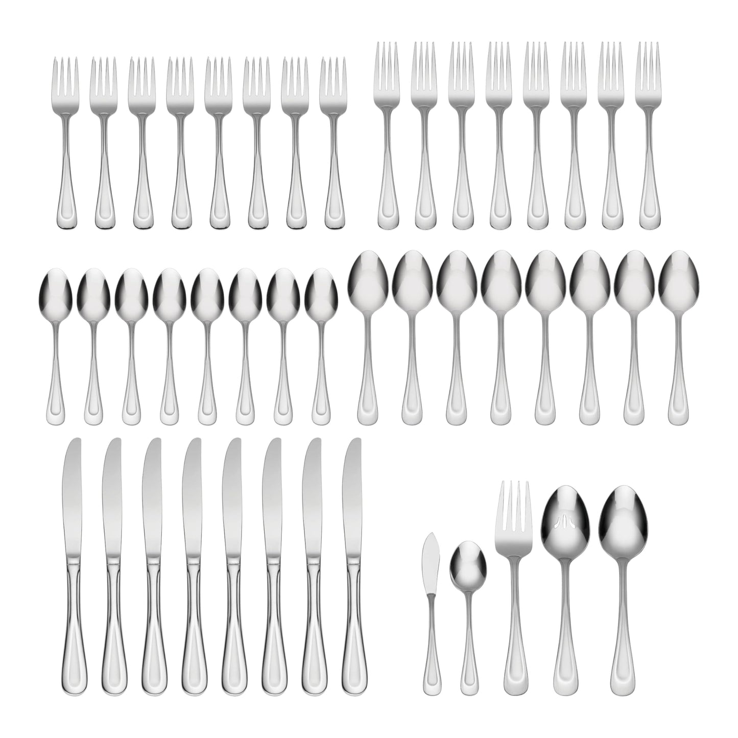 45-Piece Oneida Satin Sand Dune Flatware Set