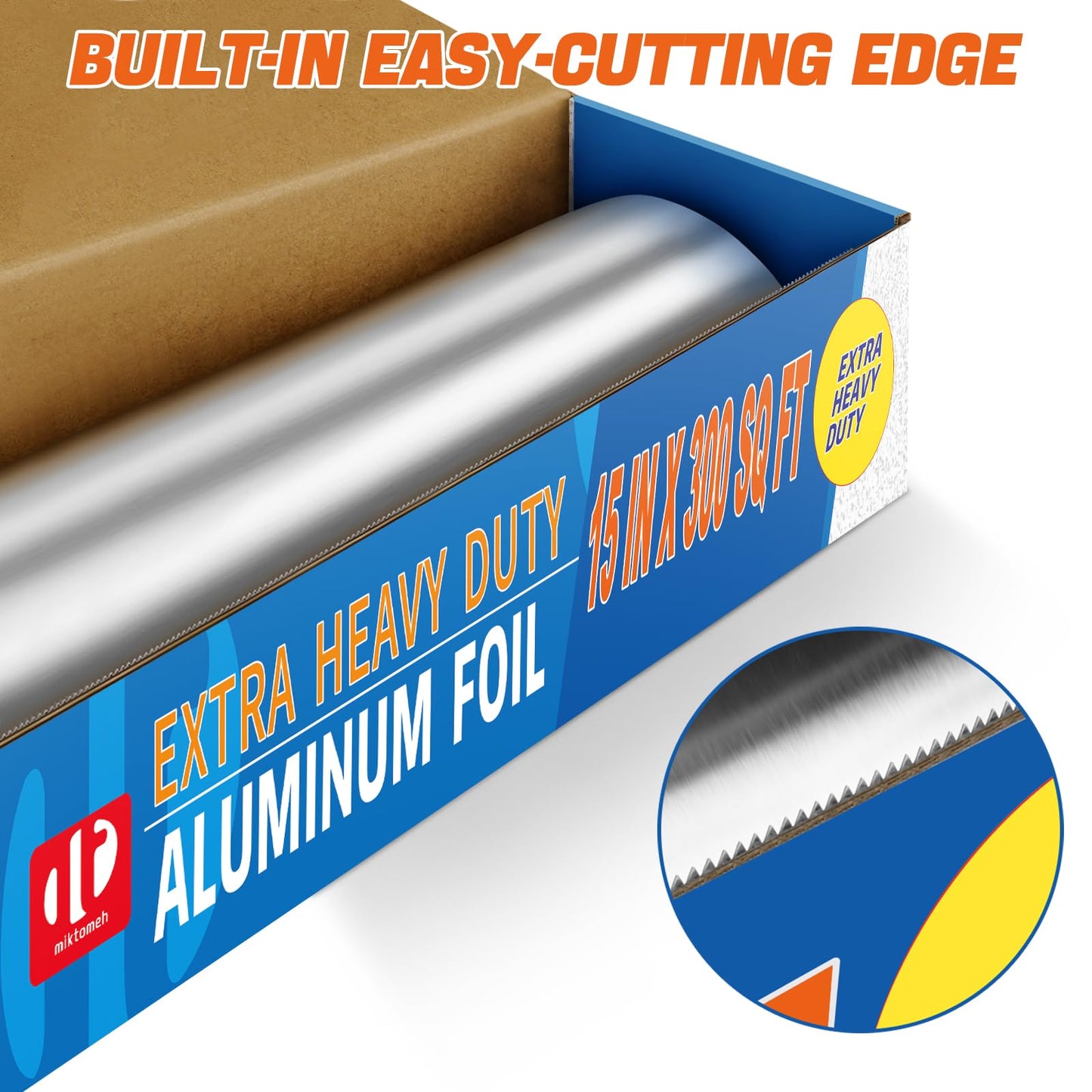 Pack of 5, 12 Inch × 300 sq. Extra Heavy Duty Aluminum Foil