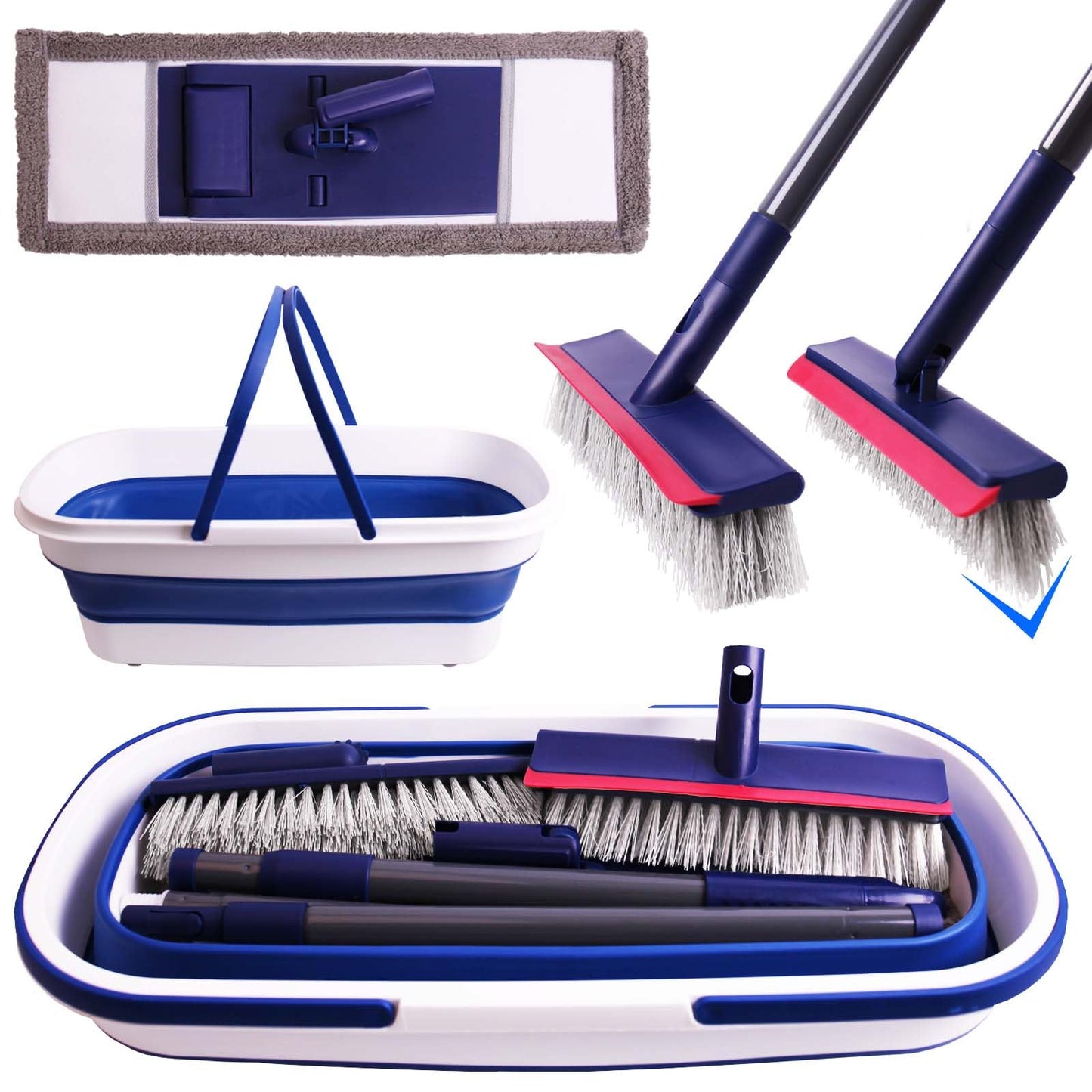 Collapsible Mop and Bucket Set for Easy Cleaning