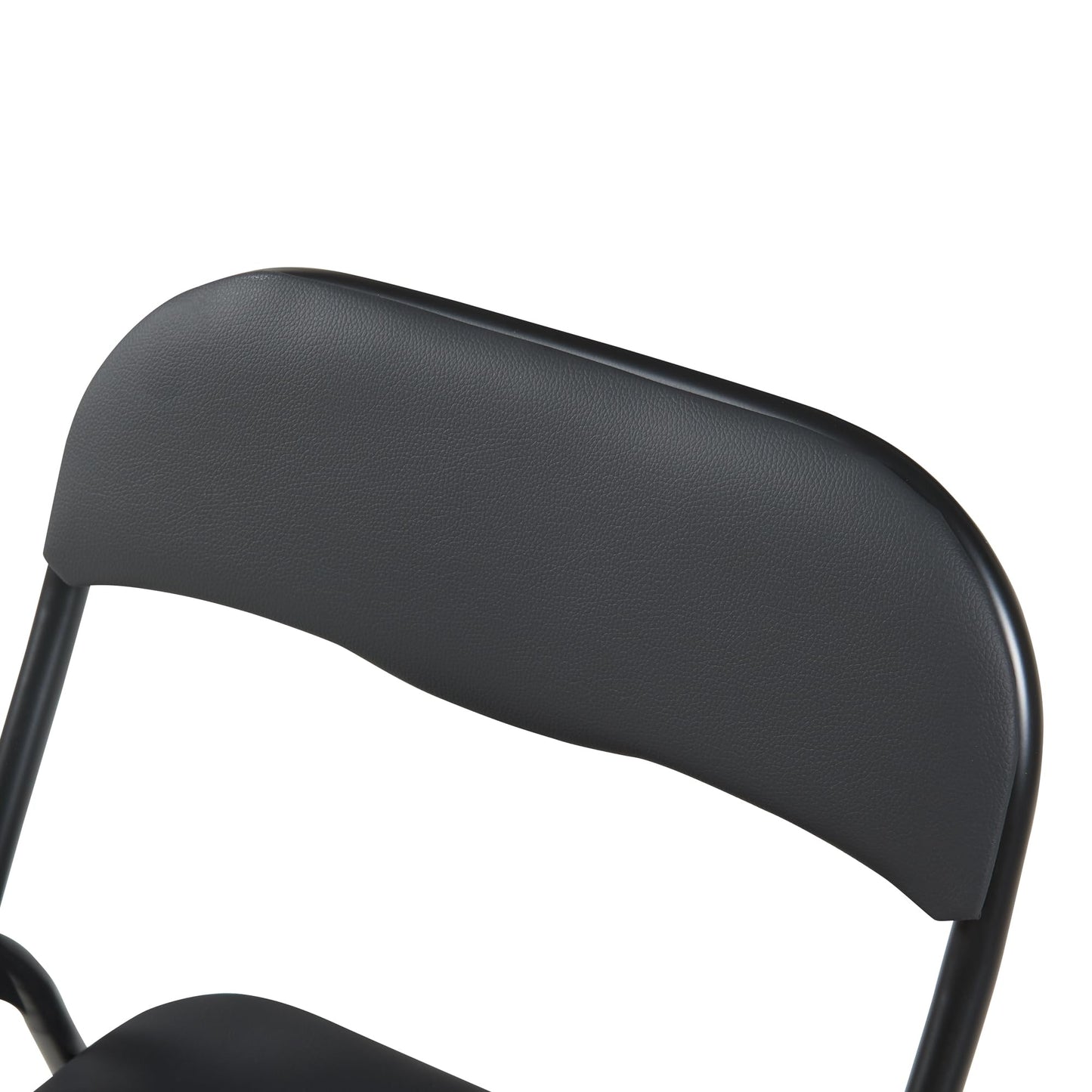 Panana Folding Chairs with Padded Cushion and Back, Metal Chairs for Home and Office,Indoor and Outdoor Foldable Chairs (Black, 6 Pack)