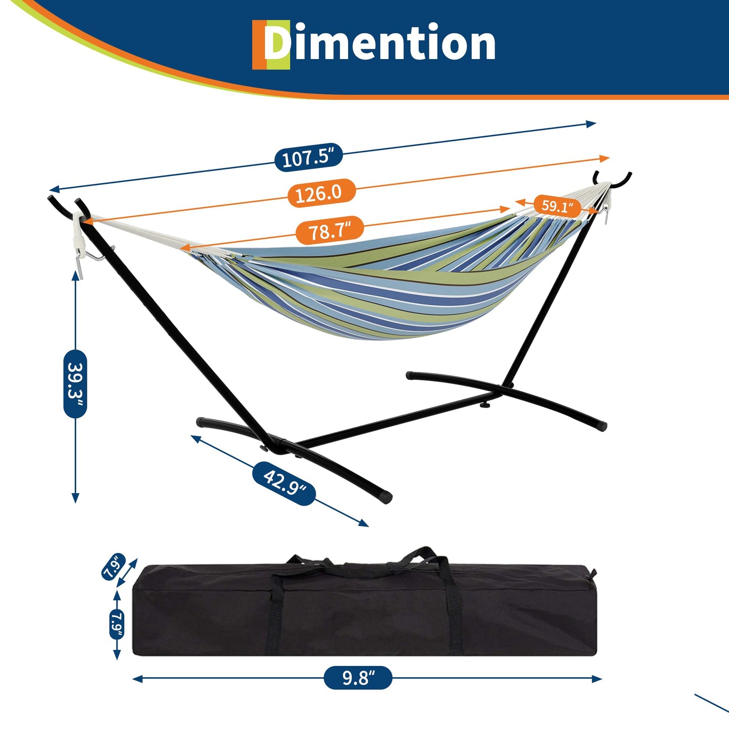 2-Person Portable Hammock for Camping & Beach