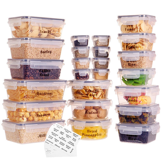 24 Pcs BPA-Free Food Storage Containers Set