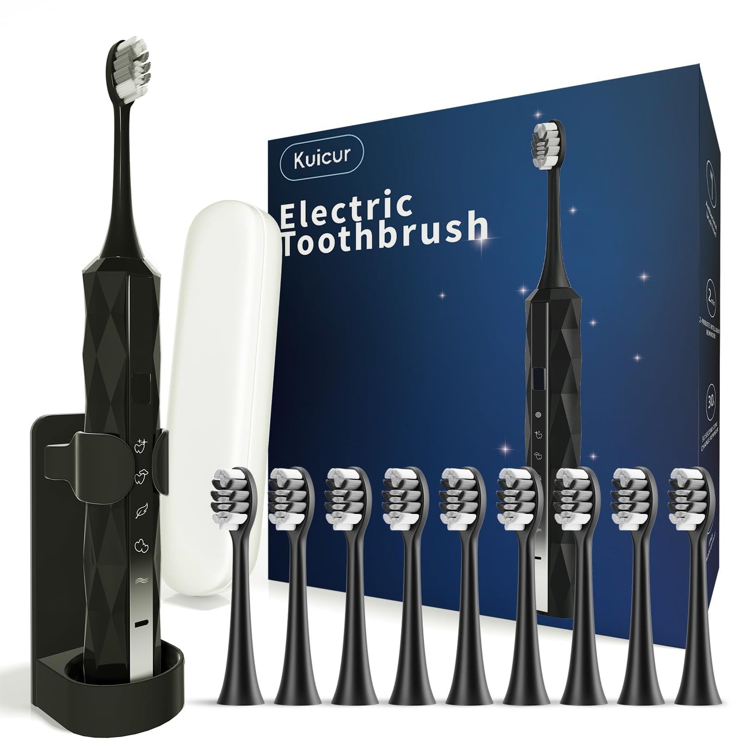 Sonic Electric Toothbrush with 10 Brush Heads