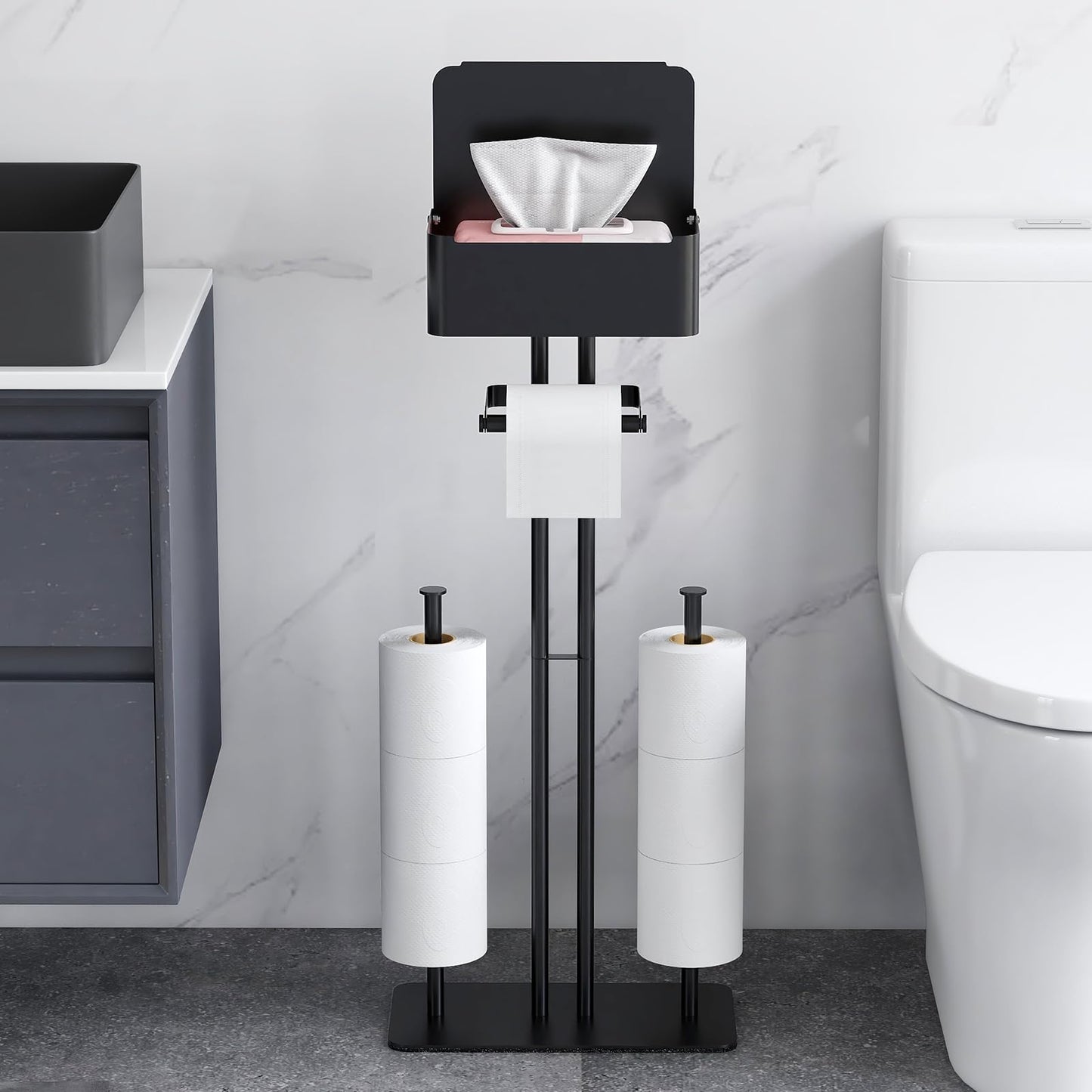 FEILERN Free Standing Toilet Paper Holder Stand