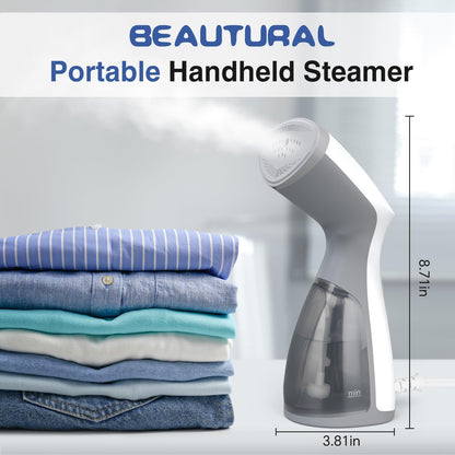 BEAUTURAL Portable Clothes Steamer for All Fabrics