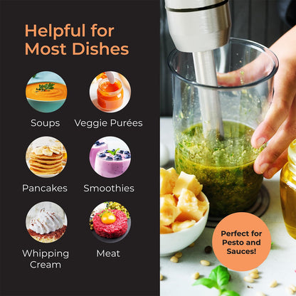 Mueller 8-Speed Handheld Immersion Blender for Kitchen