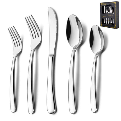 HaWare 40-Piece Stainless Steel Silverware Set