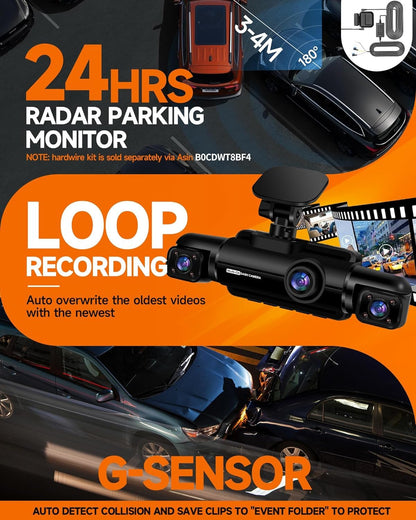 4-Channel FHD Dash Cam with Night Vision