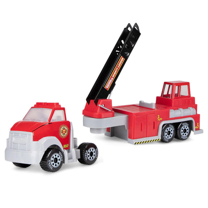 Tonka Steel Classics, Hook N’ Ladder Fire Truck– Made with Steel & Sturdy Plastic, red Friction Powered, Boys and Girls, Toddlers Ages 3+, Big fire Truck, Toddlers, Birthday Gift, Christmas, Holiday