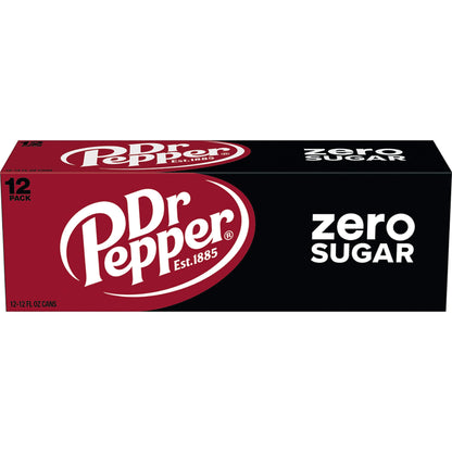 Dr Pepper Zero Sugar 12oz, 12-Pack