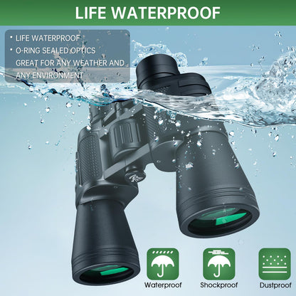 High Powered Waterproof Binoculars for Adults