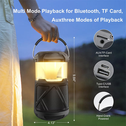 Portable Bluetooth Speaker with LED Lights, Waterproof