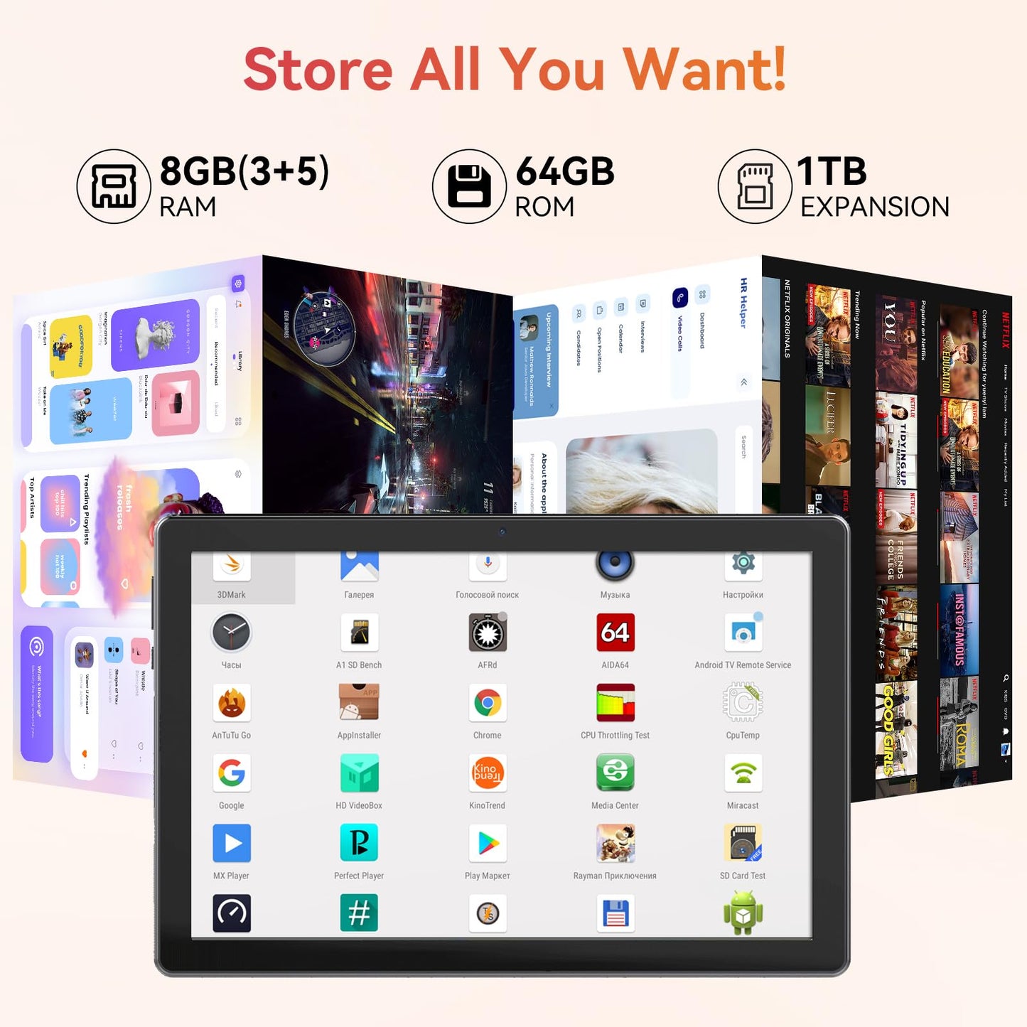10.1" Android Tablet with Octa-core Processor