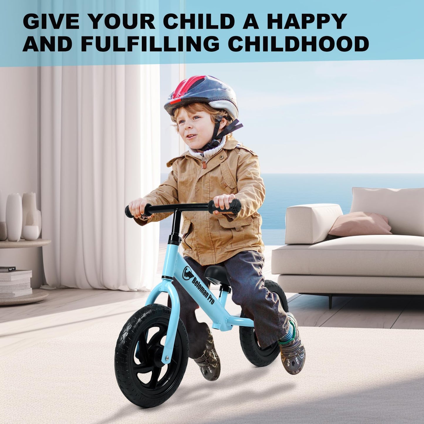 Balance Bike 2 Year Old Black Lightweight Toddler Bike for 2 3 4 5 Years, Birthday Gift Toys for Boys and Girls Early Learning Balance Bikes for Kids with Adjustable Handlebar and Seat Black