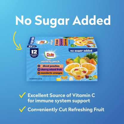 Dole Mixed Fruit Variety Pack 12 Bowls