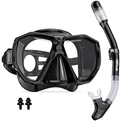HiiPeak Dry Snorkel Set with Panoramic Mask
