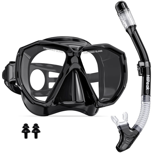 HiiPeak Dry Snorkel Set with Panoramic Mask