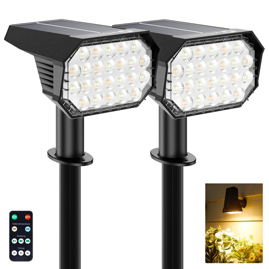 2 Pack Brightown Solar Spot Lights Outdoor