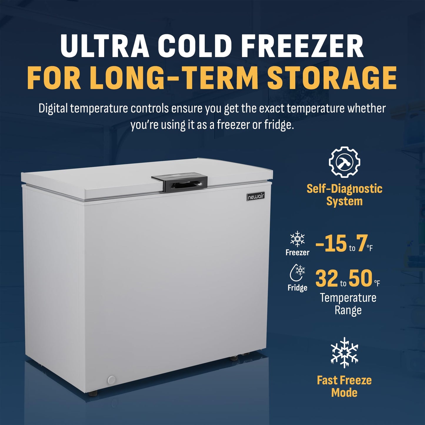 NewAir 6.7 Cu. Ft. Quiet Chest Freezer