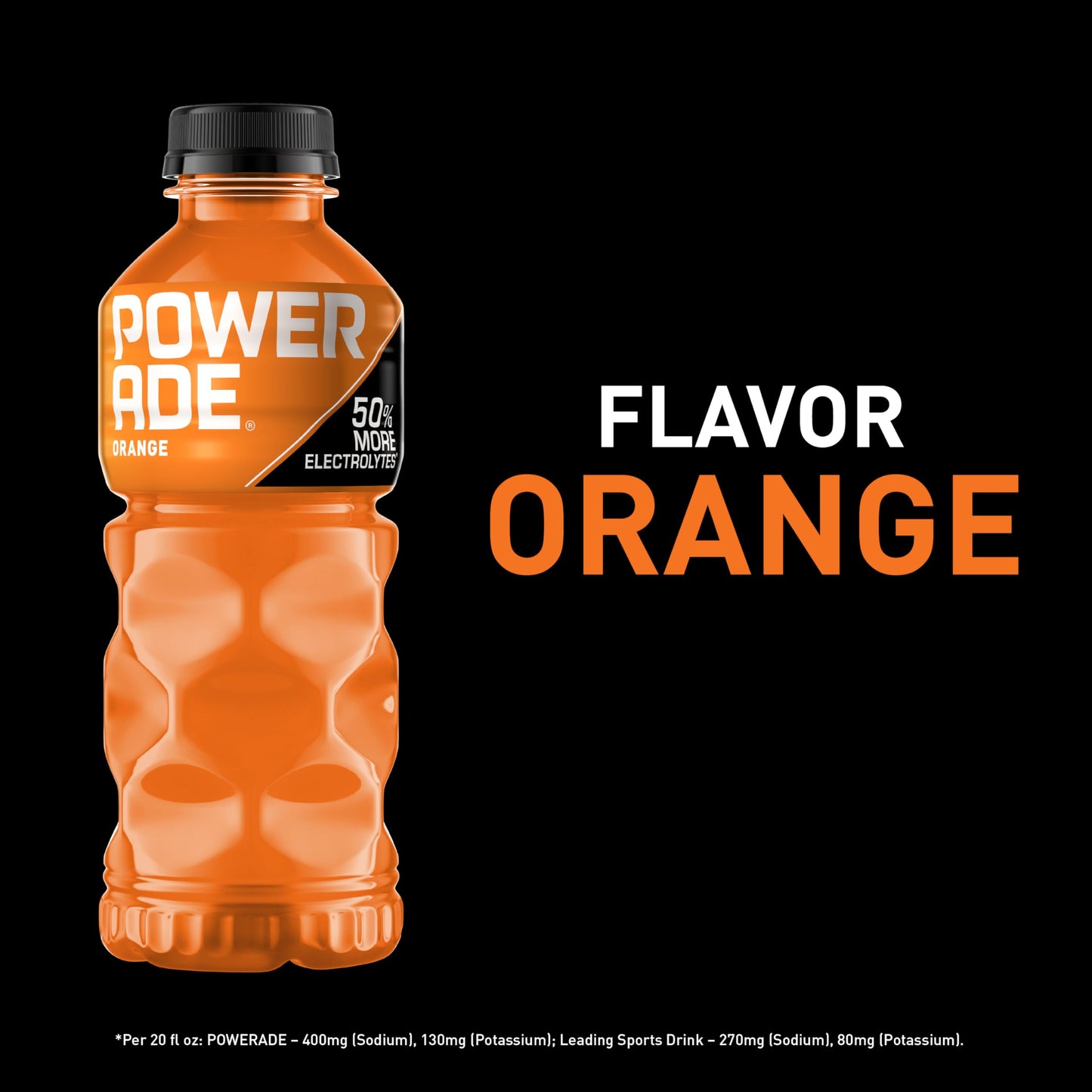POWERADE Orange Sports Drink, 20 oz, 24 Pack