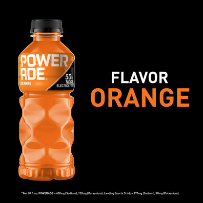 POWERADE Orange Sports Drink, 20 oz, 24 Pack