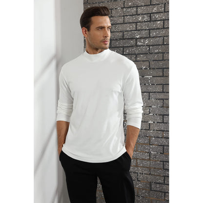 Mens Half Turtleneck Long Sleeve Pullover Sweater
