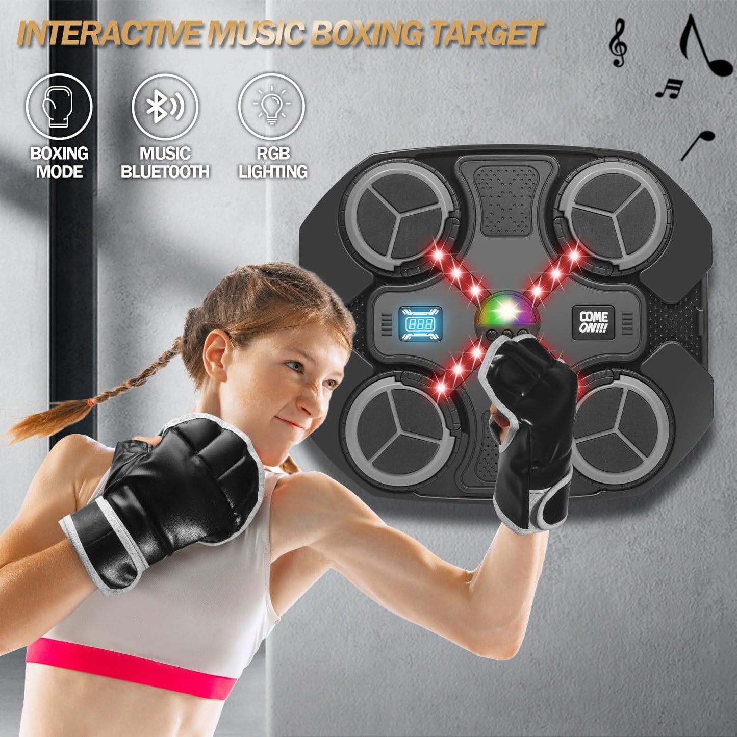 Wall Mounted Bluetooth Music Boxing Target for Kids