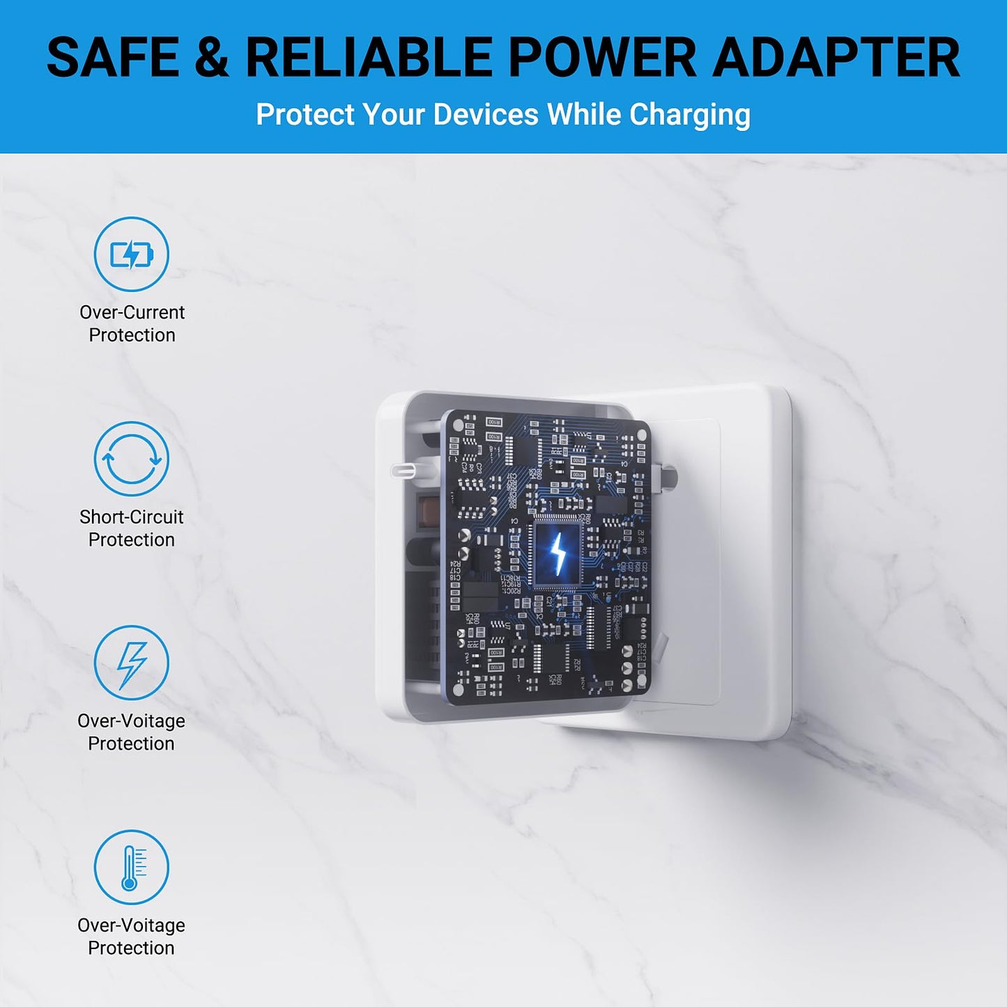 Mac Book Pro Charger - 70W USB C Charger, Original Quality Fast Charger Compatible with MacBook pro/Air, M1 M2 M3 M4, ipad Pro and All USBC Device,with a Storage Bag for Travel/School/Business Trip