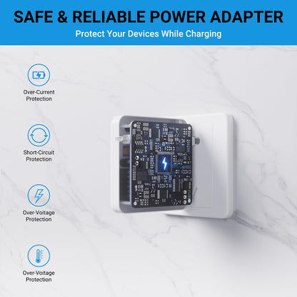 Mac Book Pro Charger - 70W USB C Charger, Original Quality Fast Charger Compatible with MacBook pro/Air, M1 M2 M3 M4, ipad Pro and All USBC Device,with a Storage Bag for Travel/School/Business Trip