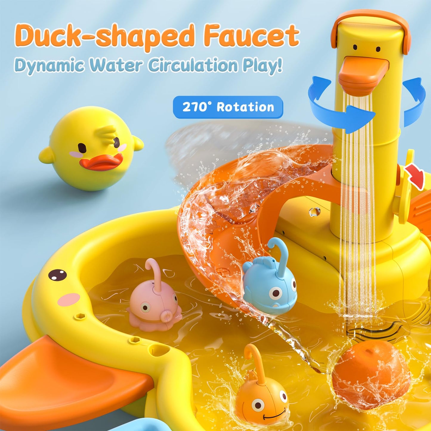 Kids 3-IN-1 Play Sink with Electric Faucet