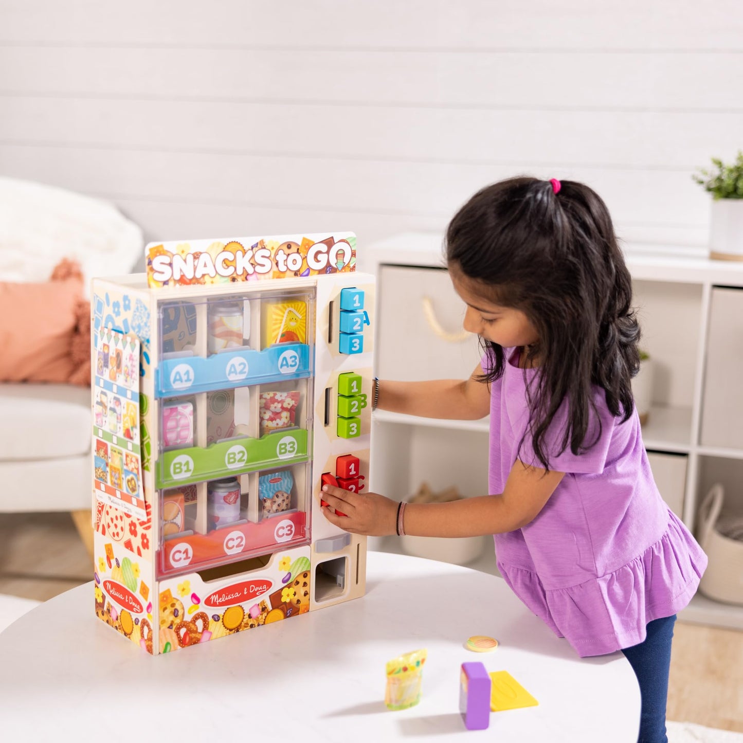 Melissa & Doug Wooden Vending Machine Play Set