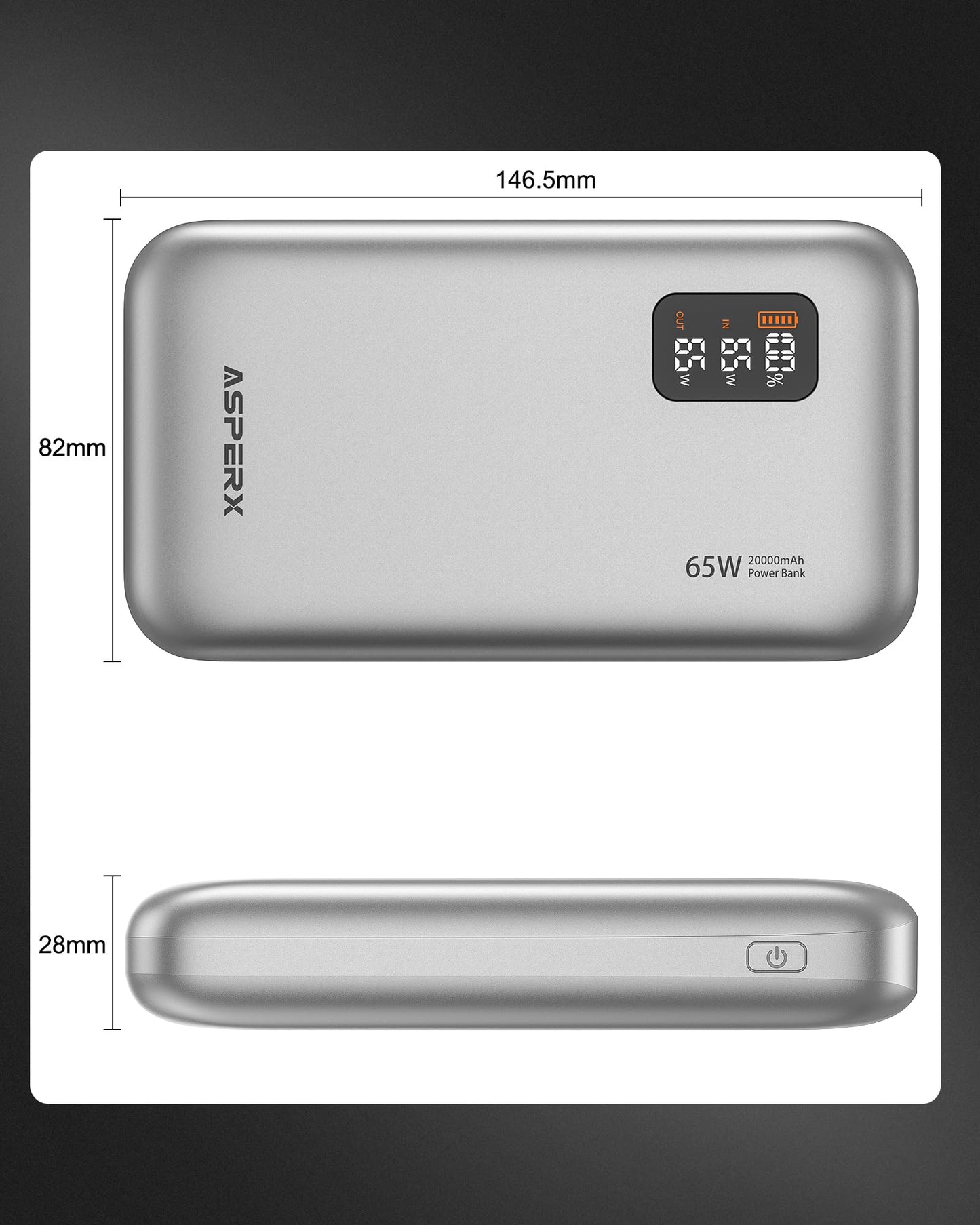 20,000mAh USB-C Power Bank for Laptops & Phones