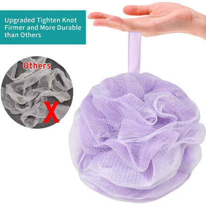 BCKENEY Bath Loofah Sponge Soft Mesh Shower Puff for Body Wash Bath Sponge Body Scrubber for Women & Men Body Exfoliator-Bathing Accessories