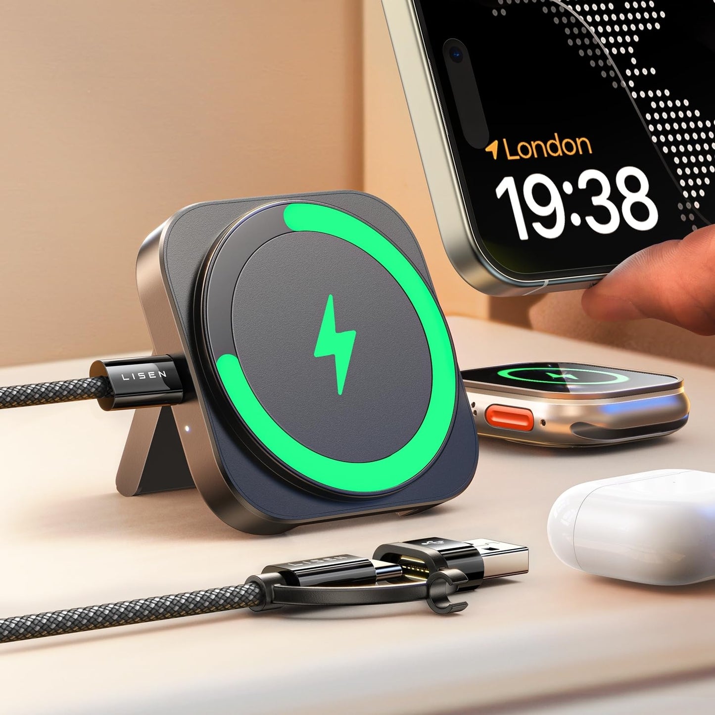 MagSafe Charger Stand for iPhone & Apple Watch