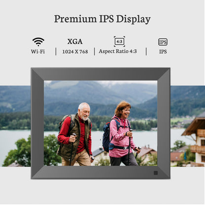 BSIMB 10 Inch 32GB WiFi Digital Picture Frame, Electronic Photo Frame with IPS Touch Screen, Instantly Share Pictures & Videos via App & Email, Auto-Rotate, Wall Mountable, Gift for Mother's Day