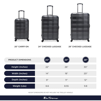 20-Inch Ben Sherman Hardside Spinner Luggage