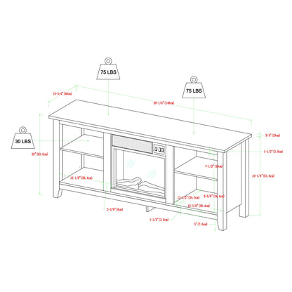 Walker Edison 58" Fireplace TV Stand for 65" TVs