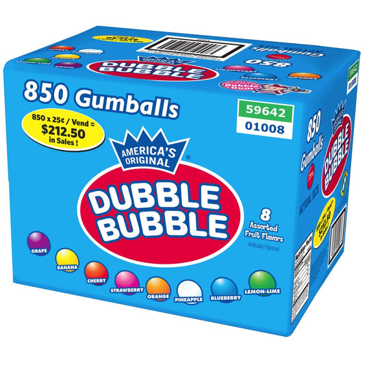 Dubble Bubble 850 ct. Fruit Gumballs Pack