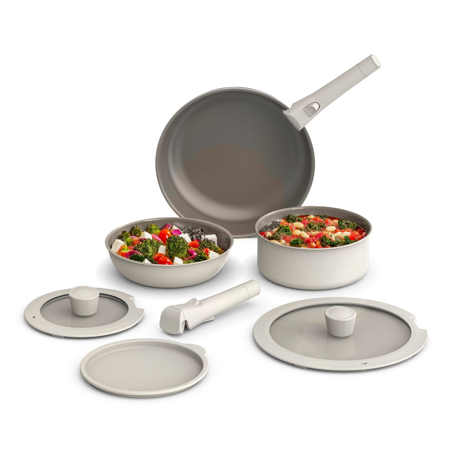 BELLA 8-Piece Nonstick Cookware Set with Lids